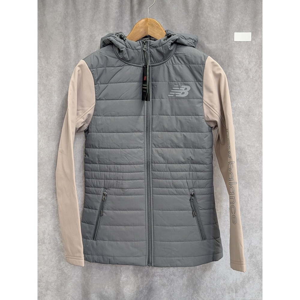 New Balance‎ Women Hybrid Padded Jacket Gray / Peach Small